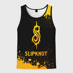 Майка-безрукавка мужская Slipknot - gold gradient, цвет: 3D-черный