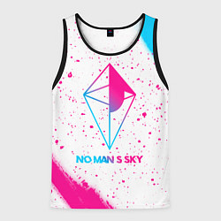 Мужская майка без рукавов No Mans Sky neon gradient style