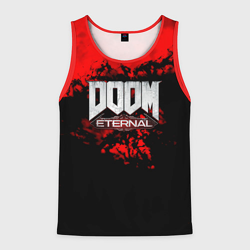 Мужская майка без рукавов Doom blood game / 3D-Красный – фото 1