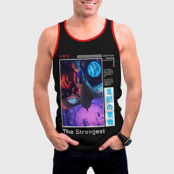 Майка-безрукавка мужская Сатору Годжо сильнейший, цвет: 3D-красный — фото 2