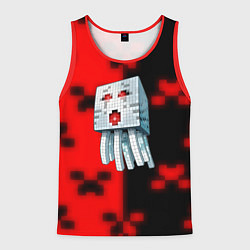 Майка-безрукавка мужская Майнкарфт топ игра пиксели, цвет: 3D-красный