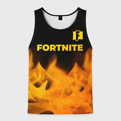 Мужская майка без рукавов Fortnite - gold gradient: символ сверху