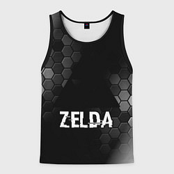 Майка-безрукавка мужская Zelda glitch на темном фоне, цвет: 3D-черный