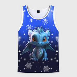 Майка-безрукавка мужская Малыш дракон, цвет: 3D-белый