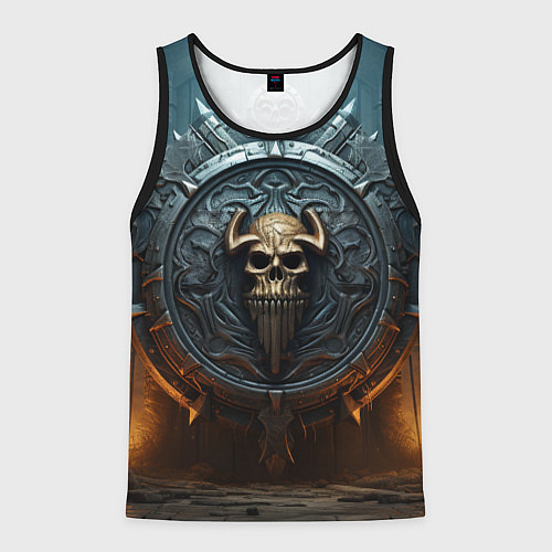 Мужская майка без рукавов Викингский герб / 3D-Черный – фото 1