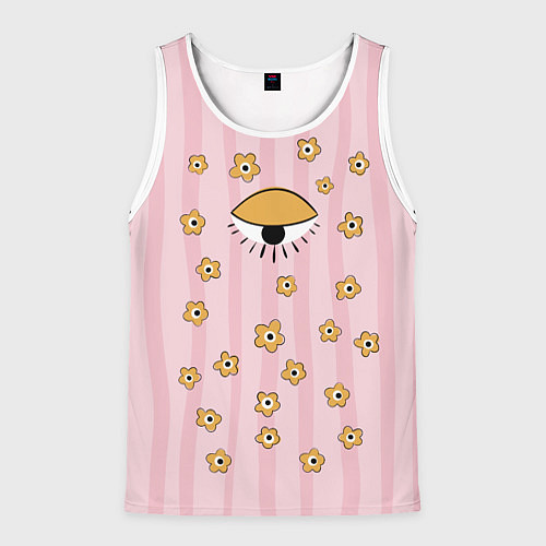 Мужская майка без рукавов Всевидящее / 3D-Белый – фото 1