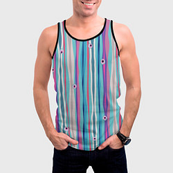 Майка-безрукавка мужская Глазные яблоки, цвет: 3D-черный — фото 2