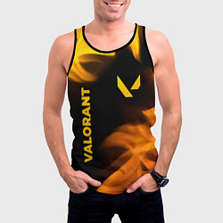 Майка-безрукавка мужская Valorant - gold gradient вертикально, цвет: 3D-черный — фото 2