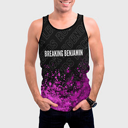 Майка-безрукавка мужская Breaking Benjamin rock legends посередине, цвет: 3D-черный — фото 2