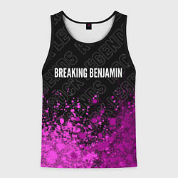 Майка-безрукавка мужская Breaking Benjamin rock legends посередине, цвет: 3D-черный