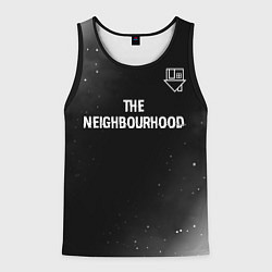 Мужская майка без рукавов The Neighbourhood glitch на темном фоне посередине