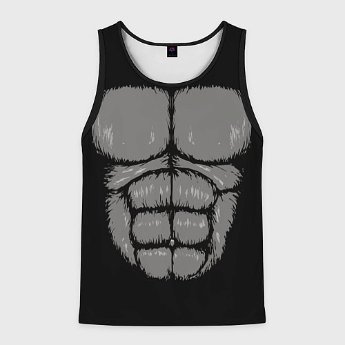 Мужская майка без рукавов Торс кинг конга / 3D-Черный – фото 1