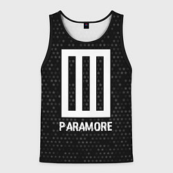 Майка-безрукавка мужская Paramore glitch на темном фоне, цвет: 3D-черный