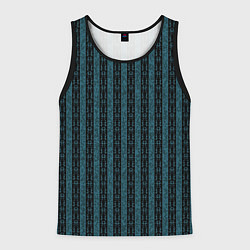 Мужская майка без рукавов Тёмно-бирюзовый ажурные полосы
