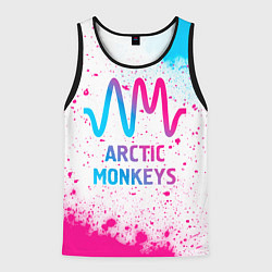 Мужская майка без рукавов Arctic Monkeys neon gradient style