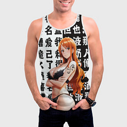 Майка-безрукавка мужская Нами в лифчике, цвет: 3D-белый — фото 2