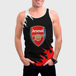 Майка-безрукавка мужская Arsenal fc flame, цвет: 3D-белый — фото 2