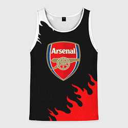 Майка-безрукавка мужская Arsenal fc flame, цвет: 3D-белый