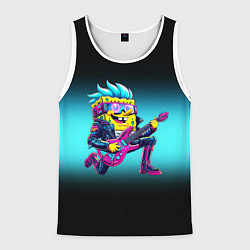 Мужская майка без рукавов Sponge Bob - rock guitarist - ai art
