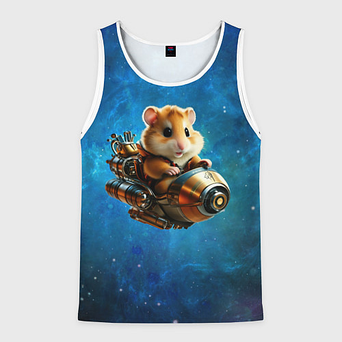 Мужская майка без рукавов Хомялёт / 3D-Белый – фото 1