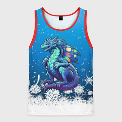 Майка-безрукавка мужская Дракон магический 2024, цвет: 3D-красный