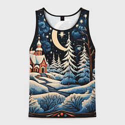 Мужская майка без рукавов Морозное утро
