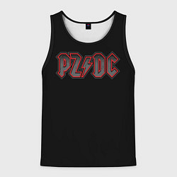 Майка-безрукавка мужская PZDC - ACDC, цвет: 3D-черный