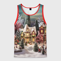 Мужская майка без рукавов Снежное сияние ночи