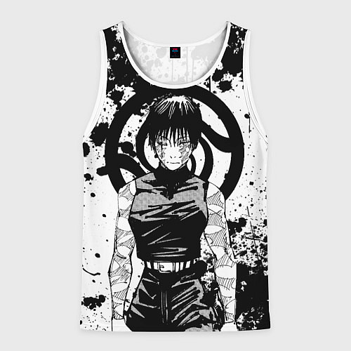 Мужская майка без рукавов Маки из клана Зенин - manga / 3D-Белый – фото 1