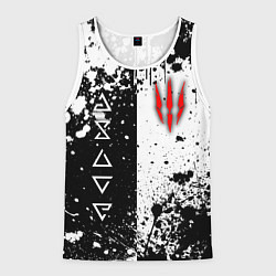 Мужская майка без рукавов Ведьмак - знаки и брызги