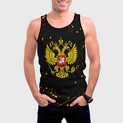 Майка-безрукавка мужская СССР жёлтые краски, цвет: 3D-черный — фото 2
