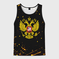 Майка-безрукавка мужская СССР жёлтые краски, цвет: 3D-черный