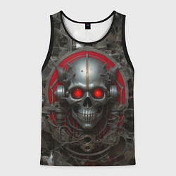 Мужская майка без рукавов Металлический череп