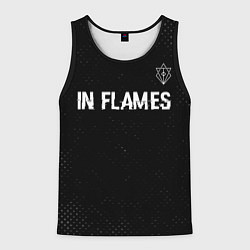 Майка-безрукавка мужская In Flames glitch на темном фоне посередине, цвет: 3D-черный