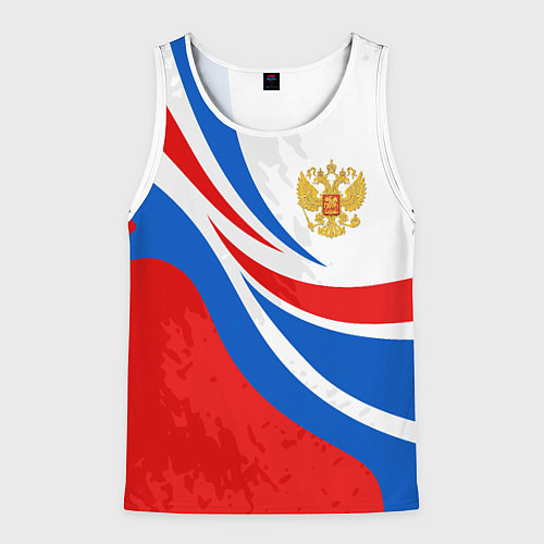 Мужская майка без рукавов Россия - спортивная униформа / 3D-Белый – фото 1