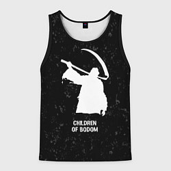 Майка-безрукавка мужская Children of Bodom glitch на темном фоне, цвет: 3D-черный
