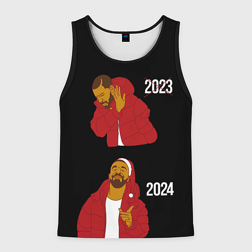 Мужская майка без рукавов Дрейк 2023-2024 / 3D-Черный – фото 1