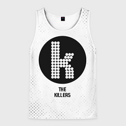 Майка-безрукавка мужская The Killers glitch на светлом фоне, цвет: 3D-белый