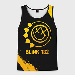 Майка-безрукавка мужская Blink 182 - gold gradient, цвет: 3D-черный