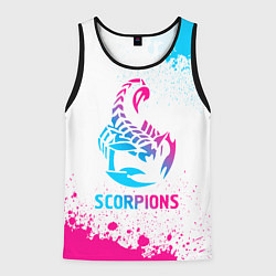 Мужская майка без рукавов Scorpions neon gradient style