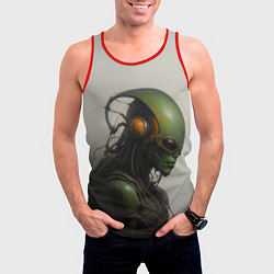 Майка-безрукавка мужская Инопланетный захватчик, цвет: 3D-красный — фото 2