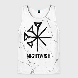 Мужская майка без рукавов Nightwish glitch на светлом фоне