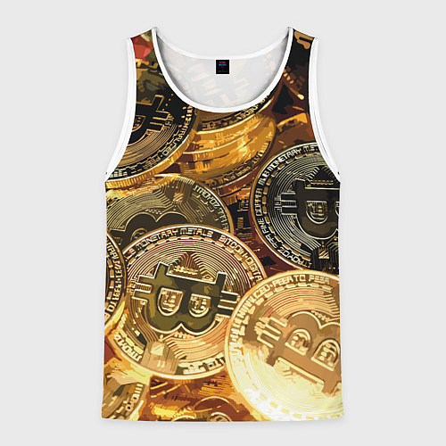 Мужская майка без рукавов Золото цифровой эры / 3D-Белый – фото 1