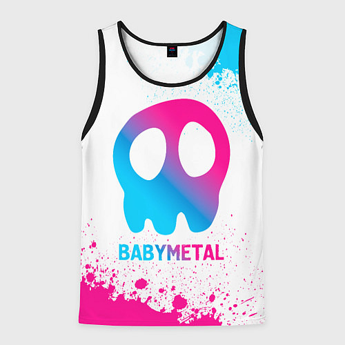 Мужская майка без рукавов Babymetal neon gradient style / 3D-Черный – фото 1