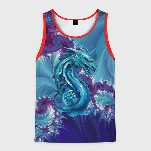 Мужская майка без рукавов Dragon - irezumi - ai art / 3D-Красный – фото 1