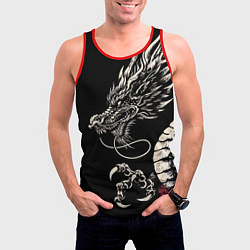 Майка-безрукавка мужская Japanese dragon - irezumi - art, цвет: 3D-красный — фото 2