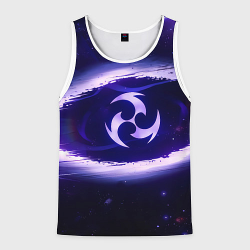 Мужская майка без рукавов Genshin Impact Raiden sign / 3D-Белый – фото 1