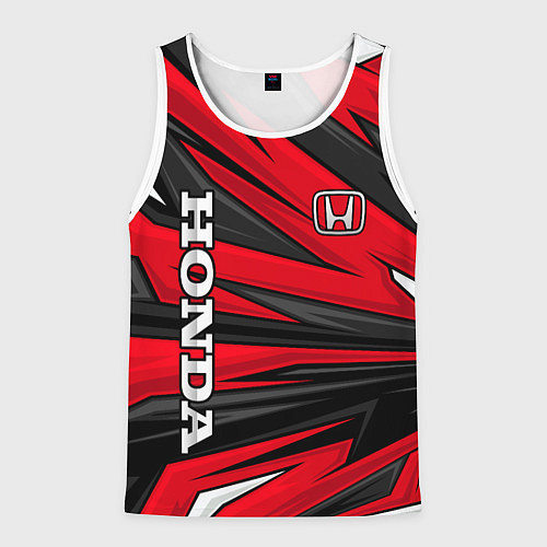 Мужская майка без рукавов Red sport - honda / 3D-Белый – фото 1