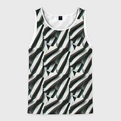 Майка-безрукавка мужская Вертикальные полосы, цвет: 3D-белый