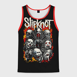 Майка-безрукавка мужская Slipknot метал-группа, цвет: 3D-красный